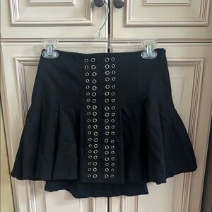 Zara Black Embellished High-Low Mini Skirt